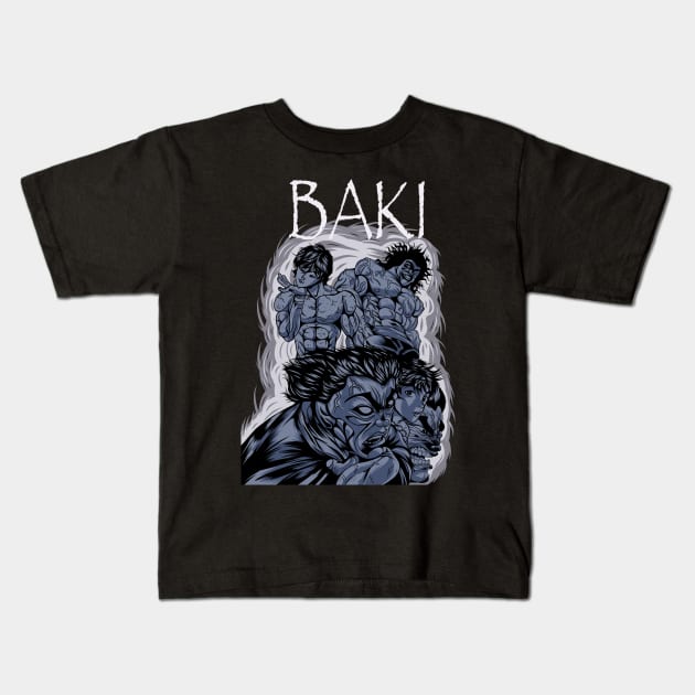 Baki and yujiro hanma Kids T-Shirt by szymonnowotny8